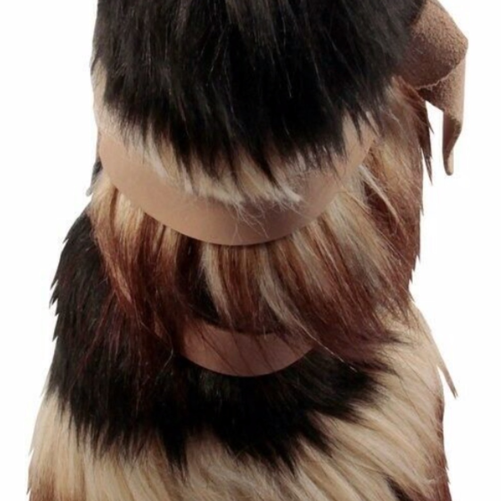 Carrano Farrah Suede Fur-Trimmed Bootie, Beige. - Picture 5 of 5